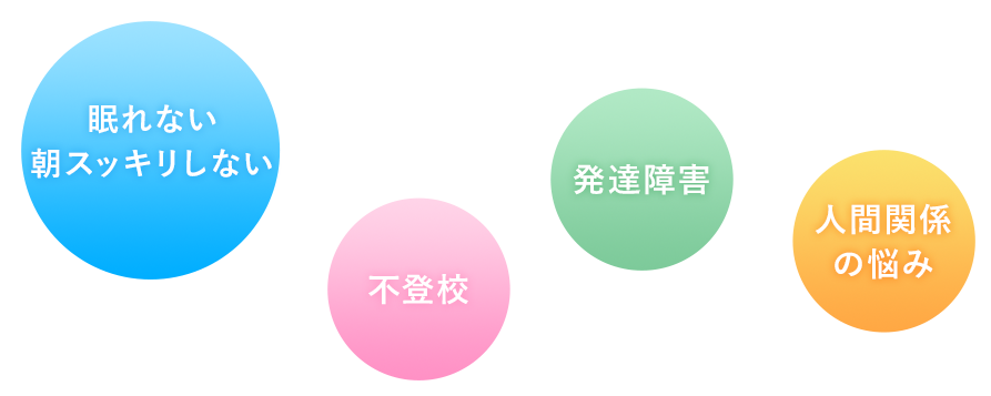 眠れない 朝スッキリしない 不登校 発達障害 人間関係の悩み